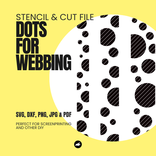 Dots Webbing - Stencil & Cut File - SVG, DXF, PNG, JPEG, PDF Formats for Screen Printing, Foil Projects & More